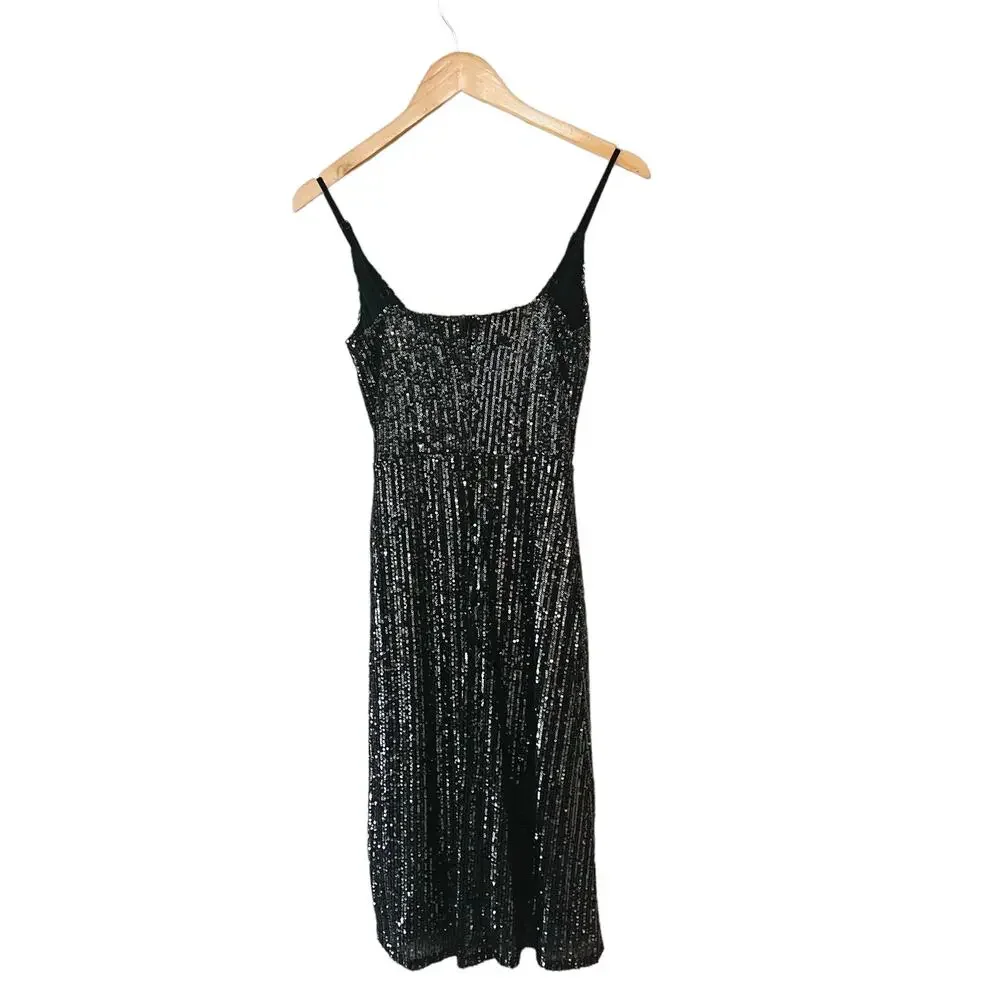 Cupcakes & Cashmere Joelle Sequin Tulip Dress Size XS Black - Picture 4 of 11